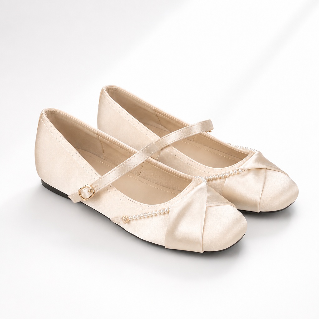 Ballerines Mary Jane beiges