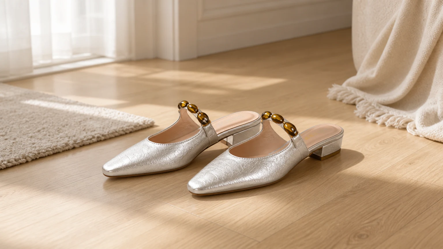 Scarpe con tacco grosso in stile coreano in una scena da eroe lifestyle