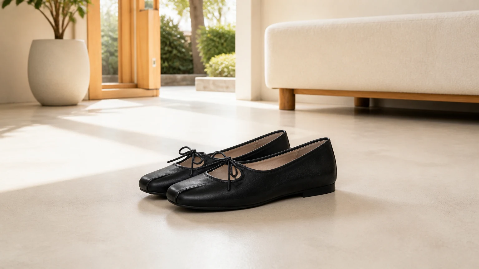 Klassische, gepolsterte Walking-Flats mit weichem Obermaterial im Lifestyle-Stil