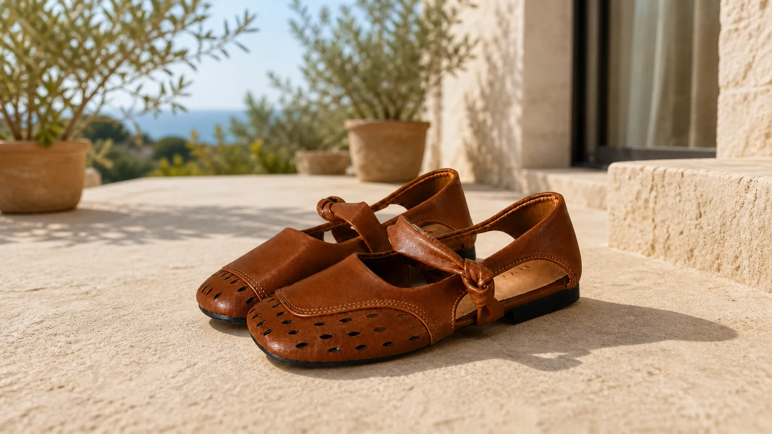 Scarpe casual piatte con punta tonda in stile caldo primaverile
